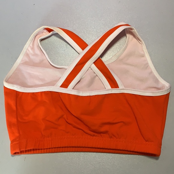 Team Basic X-Back Sports Bra (Child) Cheer & Dance Top NWOT Orange - Picture 2 of 5